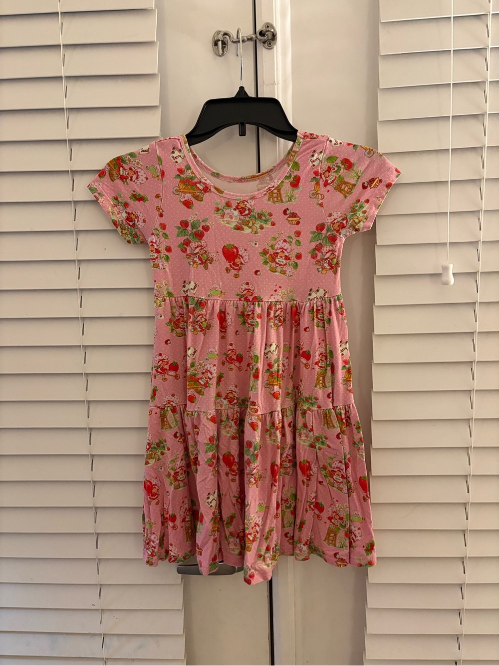 Strawberry Shortcake (Little Bird) Bamboo/Span Tiered Twirl Dress- Girl’s 7/8